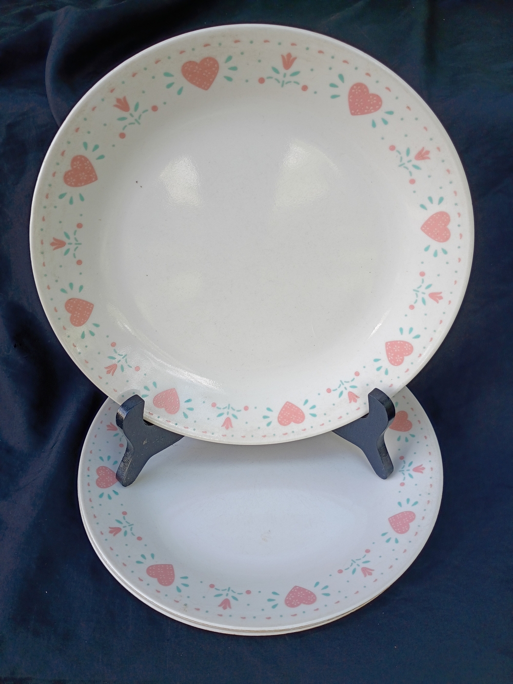 Set of Four Vintage Forever Yours Corelle 10 1/4" Dinner Plates
